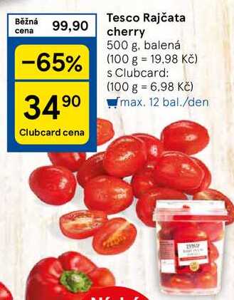 Tesco Rajčata cherry, 500 g. balená