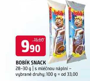 bobík snack 28-30 g s mléčnou náplní vybrané druhy