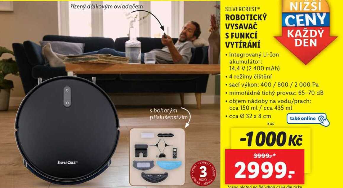 ROBOTICKÝ VYSAVAČ S FUNKCÍ VYTÍRÁNÍ 