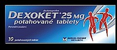 Dexoket® 25 mg 10 potahovaných tablet