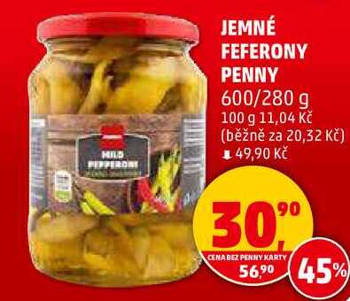 JEMNÉ FEFERONY PENNY, 600/280 g