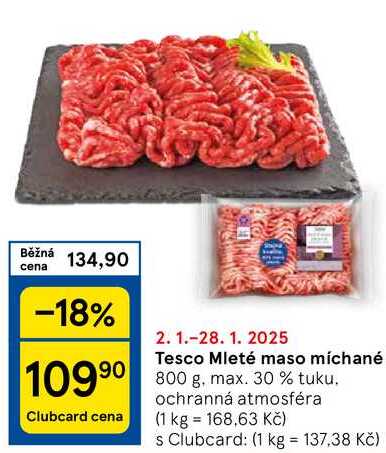 Tesco Mleté maso míchané, 800 g, max. 30 % tuku