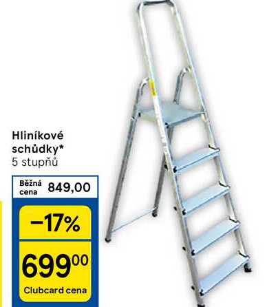 Hliníkové schůdky, 5 stupňů