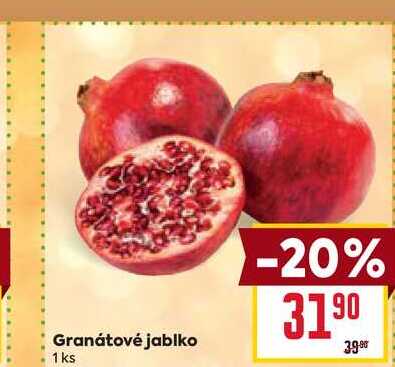 Granátové jablko 1 ks -20% 3190 39.00