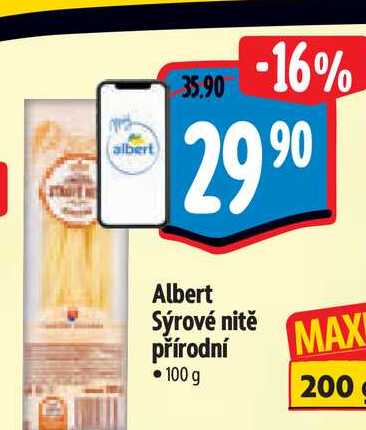   Albert Sýrové nitě přírodní 100 g 