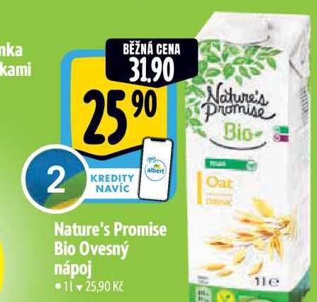   Nature's Promise Bio Ovesný парој 1 l