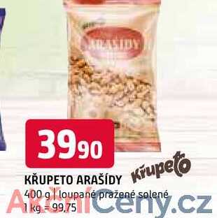 Křupeto arašídy 400 g loupané pražené solené 