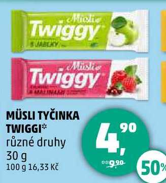 MÜSLI TYČINKA TWIGGI různé druhy, 30 g 