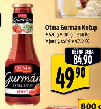 Otma Gurmán Kečup, 520 g 