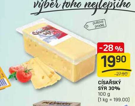 CÍSAŘSKÝ SÝR 30% 100 g