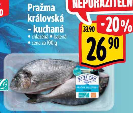 Pražma královská - kuchaná, cena za 100 g 