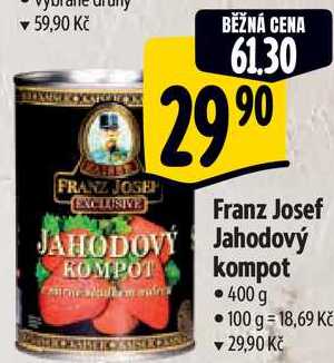 Franz Josef Jahodový kompot, 400 g