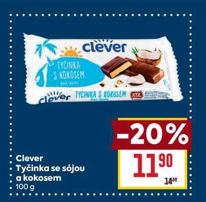 Clever Tyčinka se sójou a kokosem 100 g 