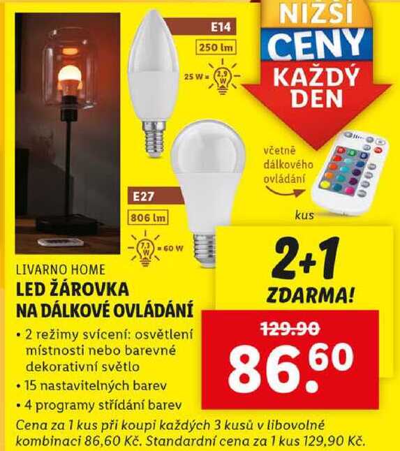 LED ŽÁROVKA NA DÁLKOVÉ OVLÁDÁNÍ 