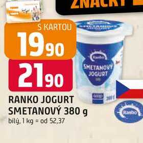 RANKO JOGURT SMETANOVÝ 380 g bilý