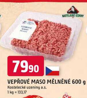 VEPŘOVÉ MASO MĚLNĚNÉ 600 g