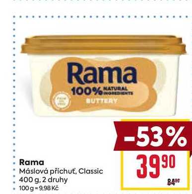 Rama Máslová příchuť, Classic 400 g