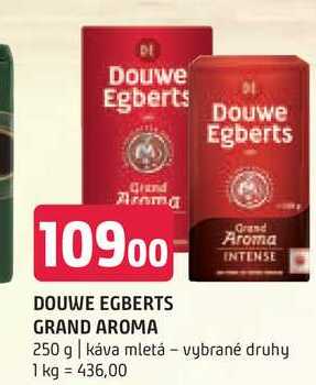 Douwe Egberts Grand Aroma 250 g káva mletá vybrané druhy 