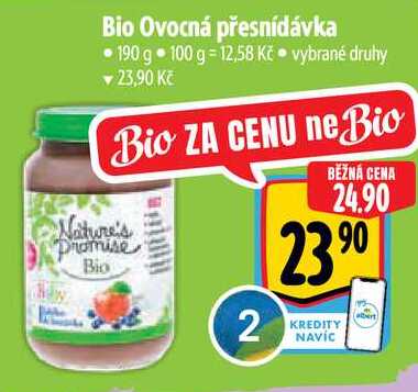 Bio Ovocná přesnídávka, 190 g 