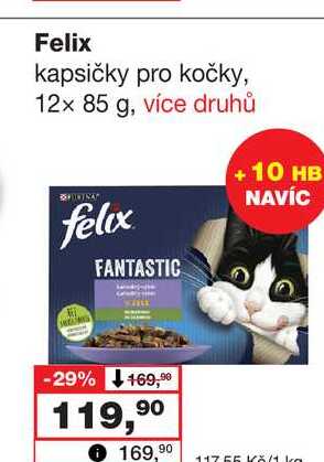 Felix kapsičky pro kočky, 12x 85 g