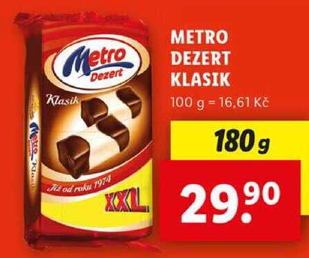 METRO DEZERT KLASIK, 180 g