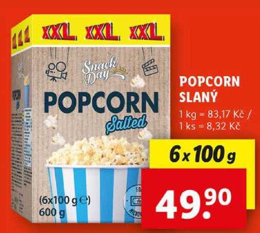 POPCORN SLANÝ, 6x 100 g