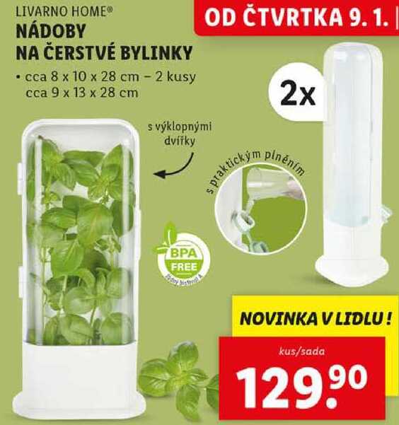 NÁDOBY NA ČERSTVÉ BYLINKY 