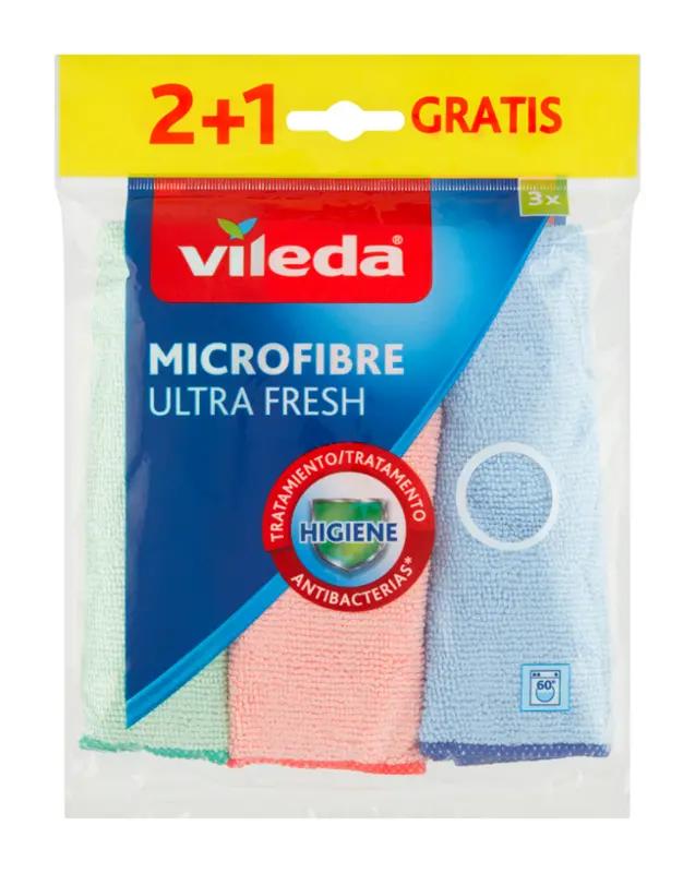 Vileda Microfibre Ultra fresh mikrohadřík 2 + 1, 3 ks