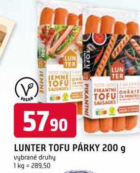 LUNTER TOFU PÁRKY 200 g