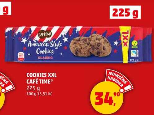 COOKIES XXL CAFÉ TIME, 225 g