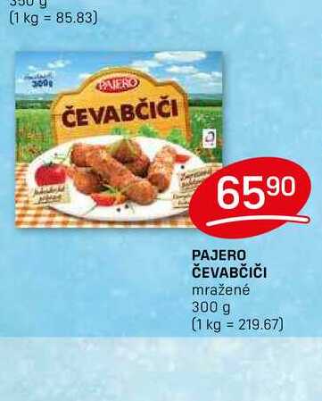 PAJERO ČEVABČIČI mražené 300 g