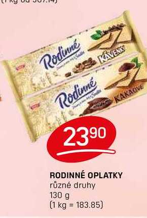 RODINNÉ OPLATKY různé druhy 130 g