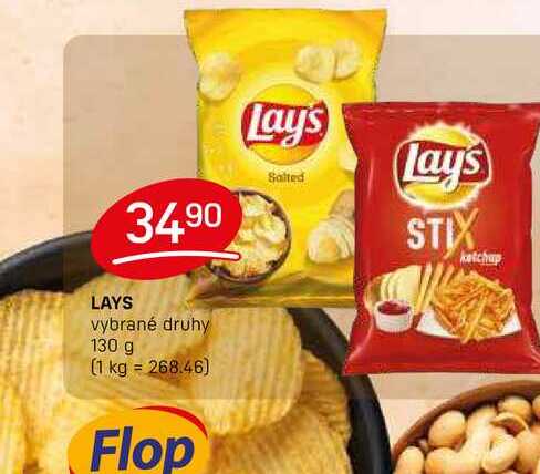 LAYS vybrané druhy 130 g 