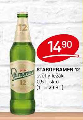 STAROPRAMEN 12 světlý ležák 12 0,5l