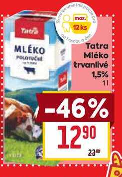 Tatra Mléko trvanlivé 1,5% 1l