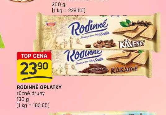 RODINNÉ OPLATKY různé druhy 130g