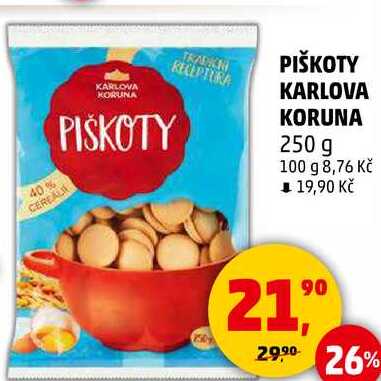 PIŠKOTY KARLOVA KORUNA, 250 g