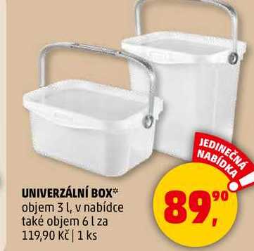 UNIVERZÁLNÍ BOX objem 3 l, 1 ks