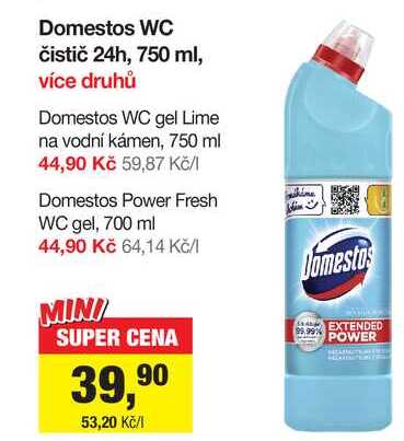 Domestos WC čistič 24h, 750 ml, více druhů 