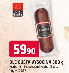 DLE GUSTA VYSOČINA 300 g 