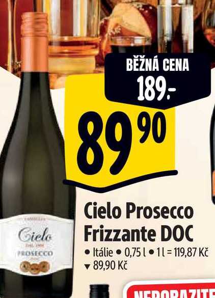   Cielo Prosecco Frizzante DOC 0,75 l