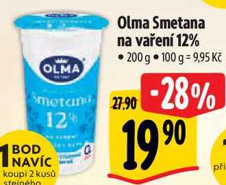 Olma Smetana na vaření 12%, 200 g 