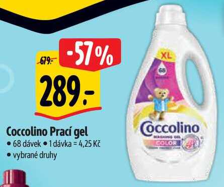 Coccolino Prací gel, 68 dávek 