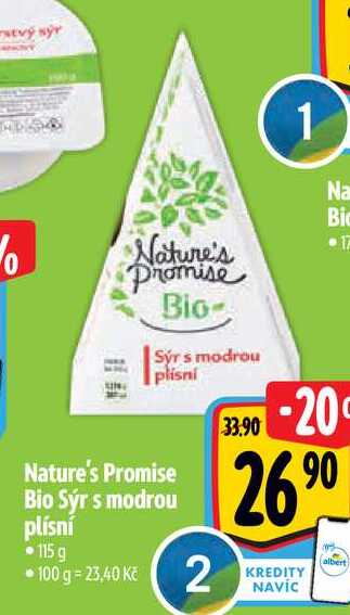  Nature's Promise Bio Sýr s modrou plísní 115 g 