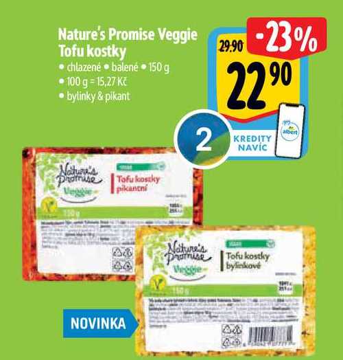 Nature's Promise Veggie Tofu kostky 150 g