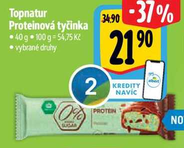 Topnatur Proteinová tyčinka, 40 g 