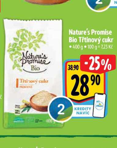  Nature's Promise Bio Třtinový cukr  400 g 