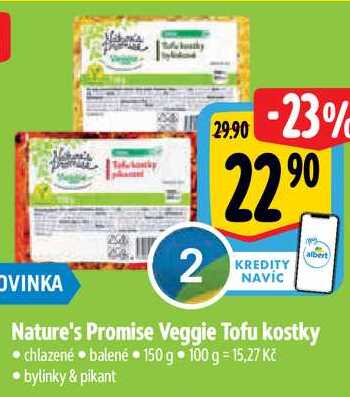 Nature's Promise Veggie Tofu kostky, 150 g