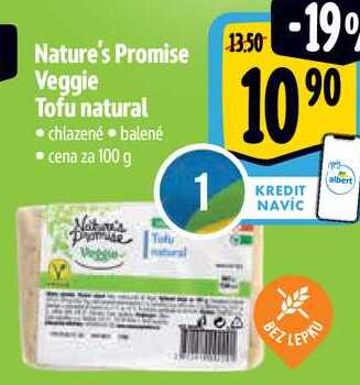 Nature's Promise Veggie Tofu natural, cena za 100 g 