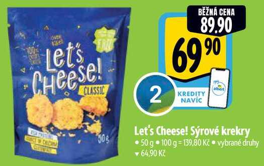 Let's Cheese! Sýrové krekry, 50 g